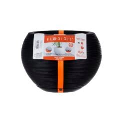 MACETA PLAST FLORENCA SISAL 19C NEGRO C/PLATO