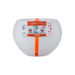 MACETA PLAST FLORENCA SISAL 19C BLANCO C/PLATO