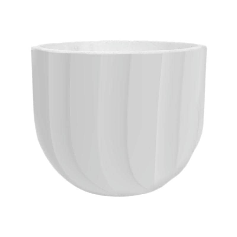 MACETA PLAST CACHEPOT SPELLO ONDULATO 15C BLANCO