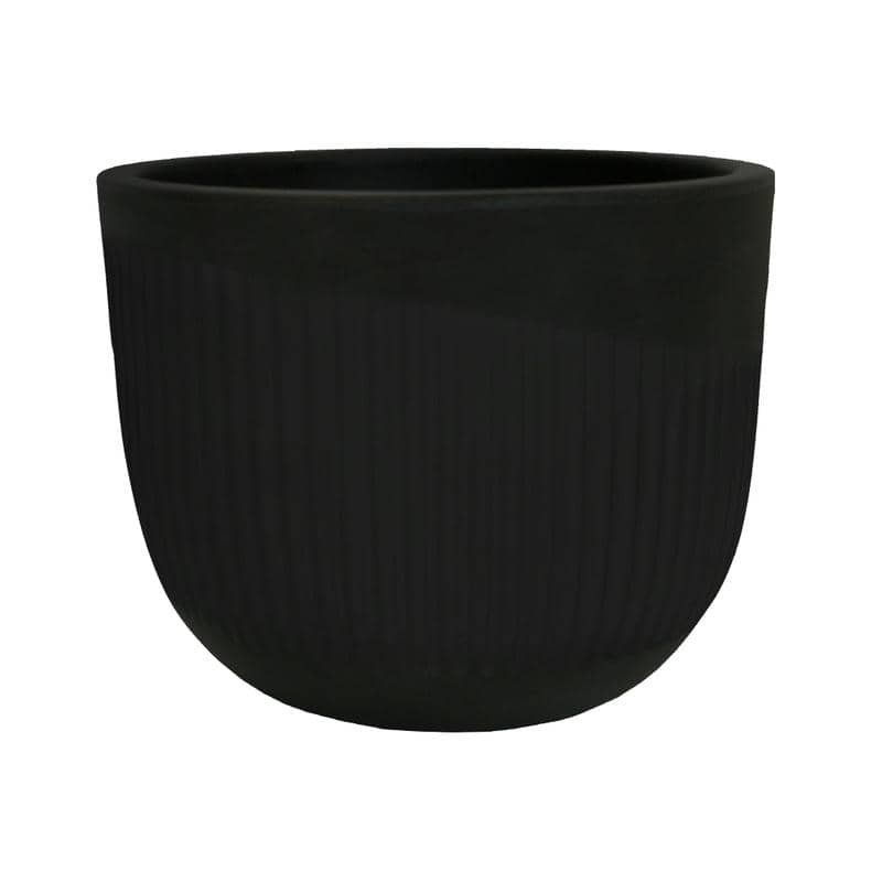 MACETA PLAST CACHEPOT SPELLO RISCHIO 15C NEGRO