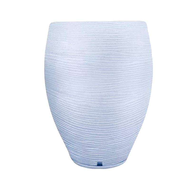 MACETA PLAST FLORENCA SISAL 60C CENIZA C/PLATO