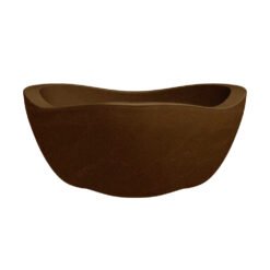 MACETA PLAST TRYAS JARDIN 38C MARMORAT.MARRON CAFE