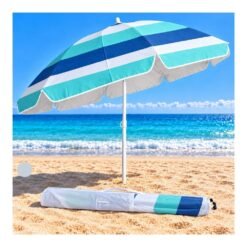 SOMBRILLA PLAYA TRICOLOR RECLIN.C/FUNDA 1.8M 1362B