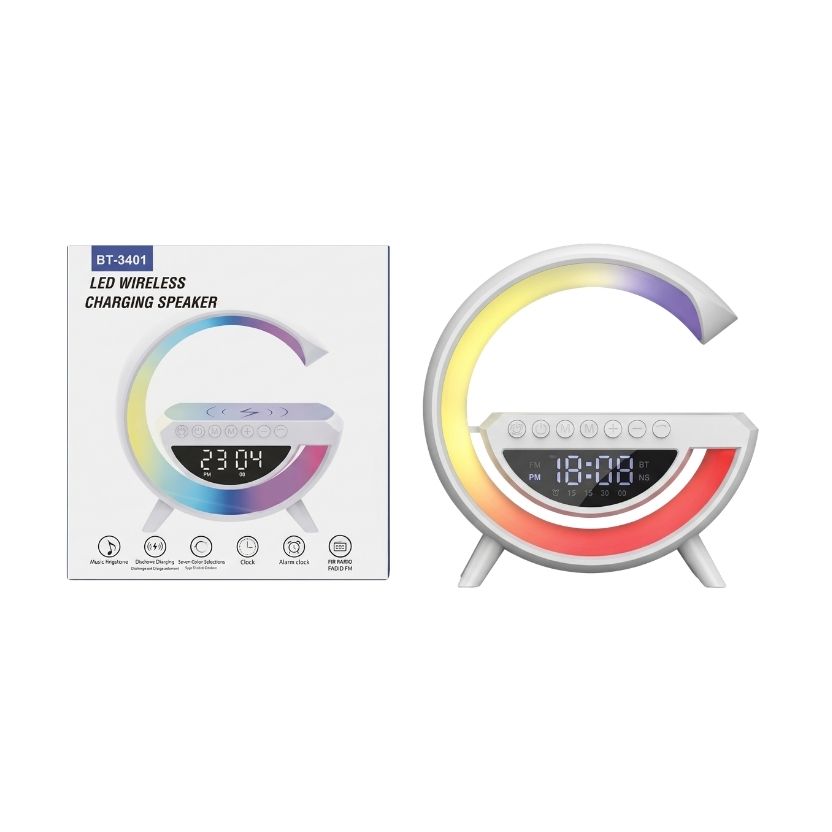 RELOJ RADIO USB-INALAM.P/CELU BCO RGB 261552