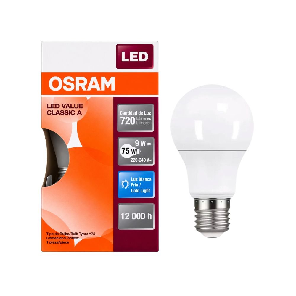 LAMP.LED 9W LUZ FRIA OSRAM VALUE CLASSIC