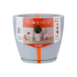 MACETA PLAST AMSTERDA 28C GRAFIATO GRIS GRANITO CP