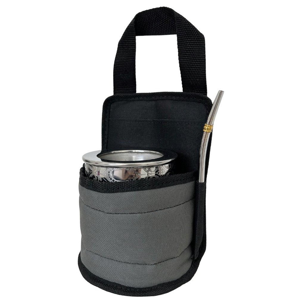 PORTA MATE AUTO PORTA CELU Y BOMB.CORDURA GRIS