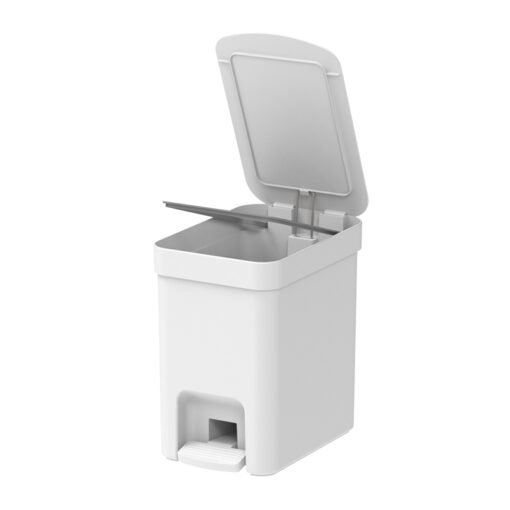 CESTO RESIDUOS 6L RECT.PEDAL TRIUM BLANCO
