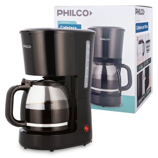 CAFETERA DE FILTRO 1.5LT NEGRA PHILCO