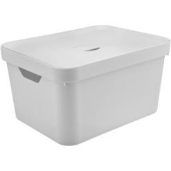 CAJA ORGANIZ.32L G C/TAPA CUBE BLANCO