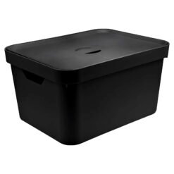 CAJA ORGANIZ.32L G C/TAPA CUBE NEGRO