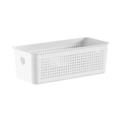 CESTA RECT.CALADO FLOW 27X12X9C BLANCO