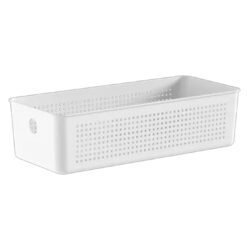 CESTA RECT.CALADO FLOW 34X15X9C BLANCO