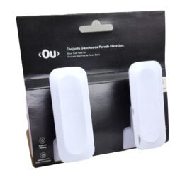 JGO.GANCHOS X2 P/PARED ELEVE BLANCO