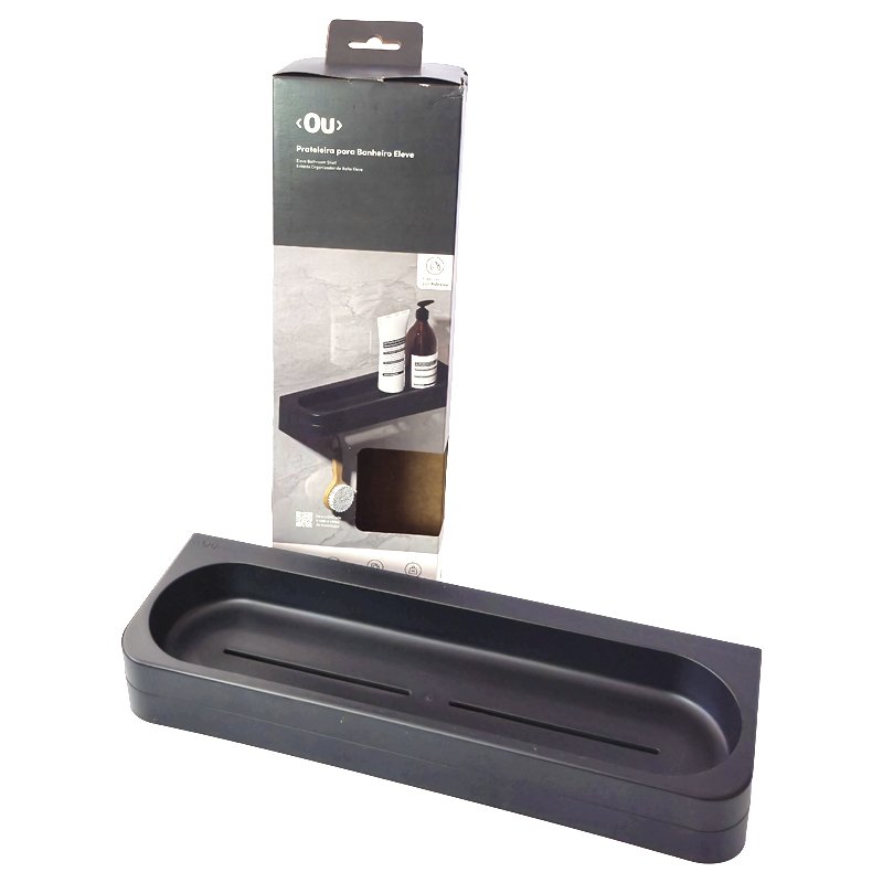 ESTANTE ORG.BAÑO HORIZONTAL PARED ELEVE NEGRO