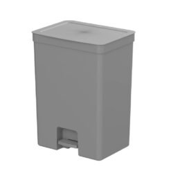 CESTO RESIDUOS 50L RECT.PEDAL TRIUM GRIS