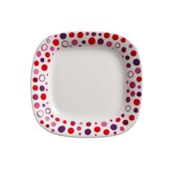 PLATO PLAYO CUAD.25C MELAMINA BURBUJAS COLOR