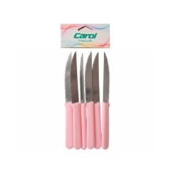 CUCHILLO M.CAROL X6 M/ROSA PASTEL