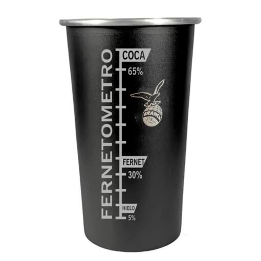 VASO 1LT ALUM.FERNET GRABADO LASER BRANCA