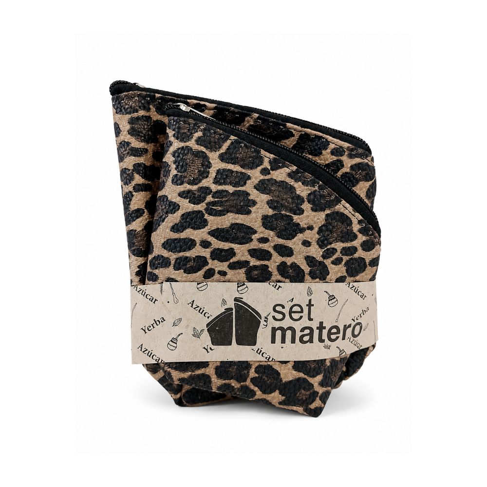 SET YERBA + AZUCAR ECO CUERO ANIMAL PRINT