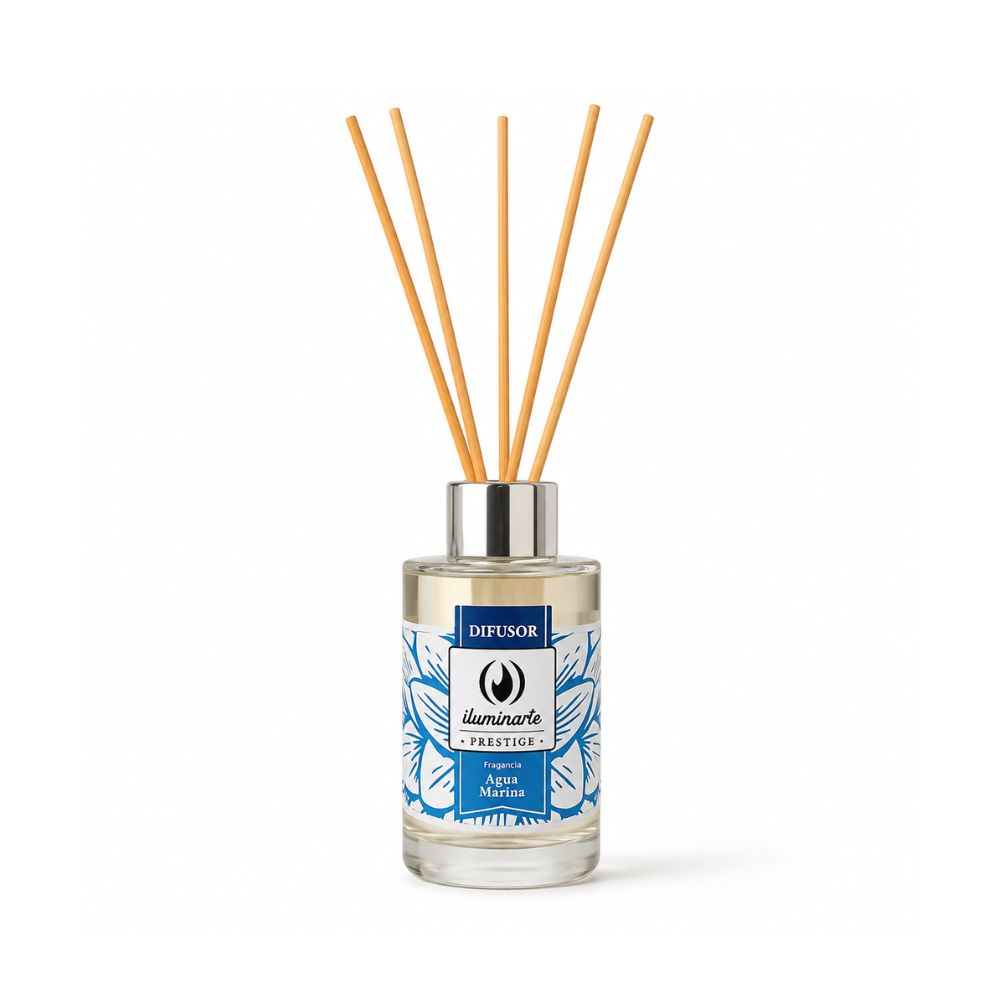 DIFUSOR AROM.C/VARILLA AGUA MARINA 60ML ILUMINARTE