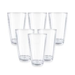 VASO ACRILICO ONDAS CRISTAL X6