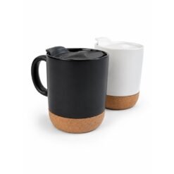JARRO MUG 9C BCO-NEGRO BASE CORCHO C/TAPA CJA.7327