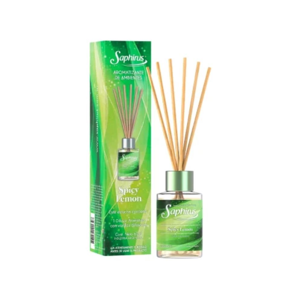 DIFUSOR AROM.C/VARILLA SAPHIRUS SPICY LEMON 60ML