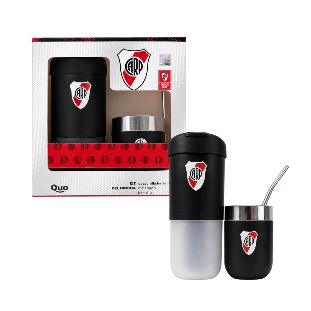 KIT MATE TERMICO C/BOMB.+DESPOLVILLADOR 2EN1 RIVER