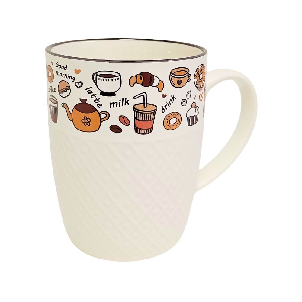 JARRO RECTO 8C BLANCO BORDE COFFE LABRADO 243157