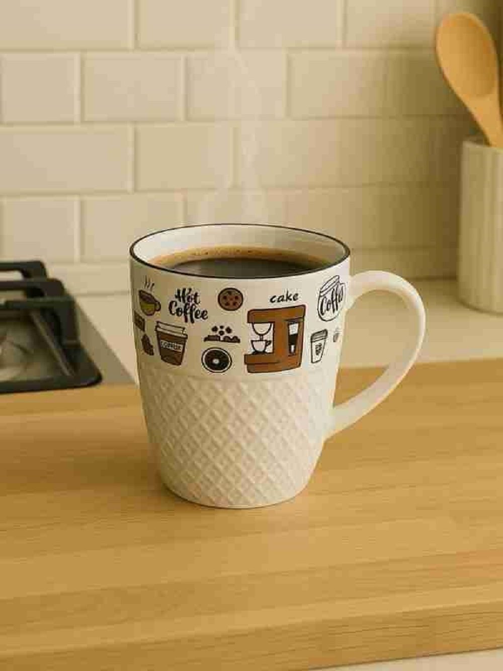 JARRO RECTO 8C BLANCO BORDE COFFE LABRADO 243157