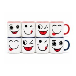 JARRO MUG 9C CARITAS SONRIENTES BCO AS/ROJO O AZUL
