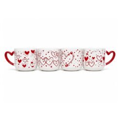 JARRO MUG 9C BCO.C/CORAZONES ASA CORAZON ROJO 9237