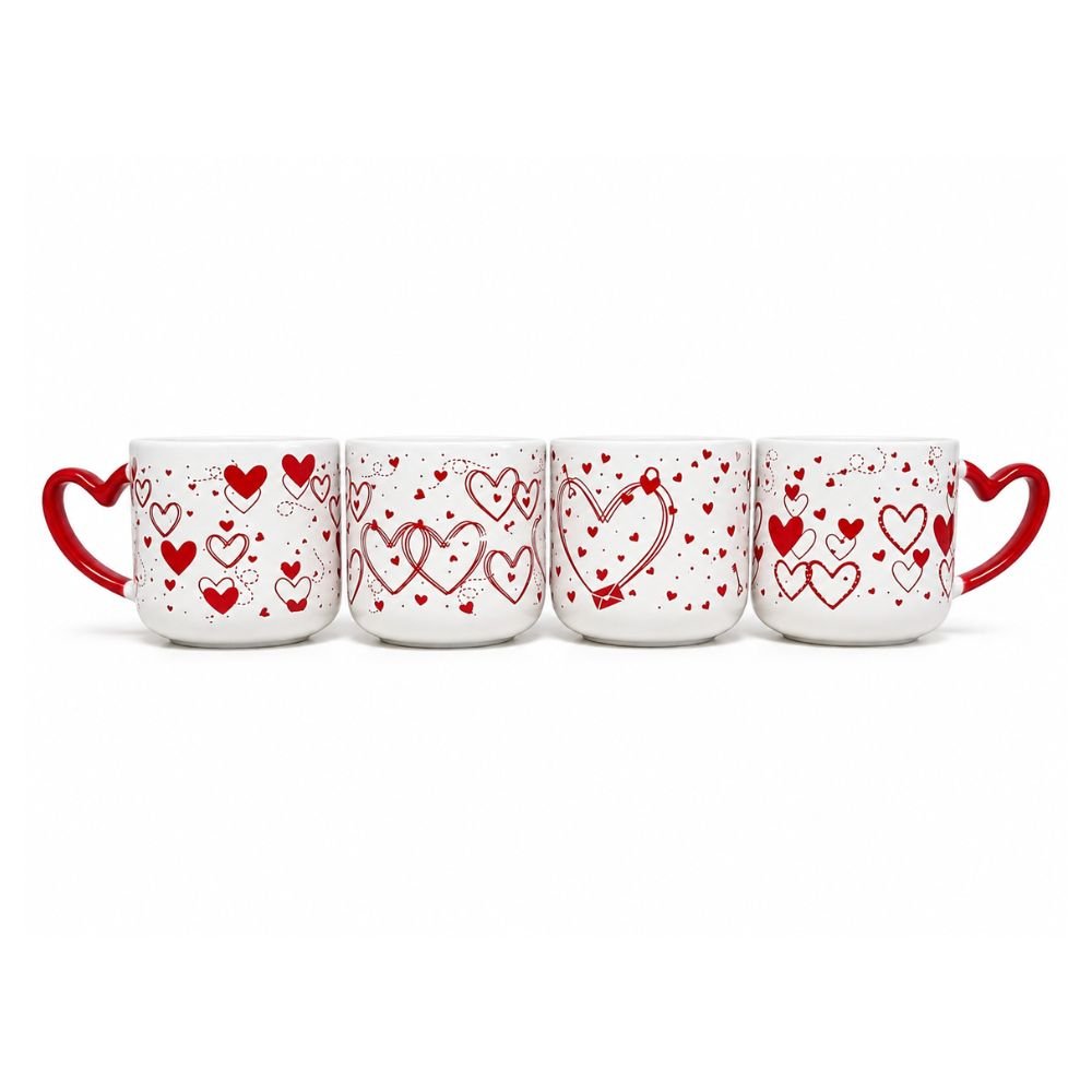 JARRO MUG 9C BCO.C/CORAZ.A/CORAZON ROJO 350ML 9237