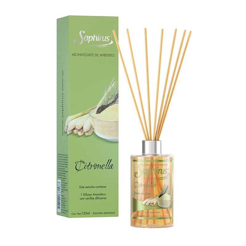 DIFUSOR AROM.C/VARILLA SAPHIRUS CITRONELLA 125ML