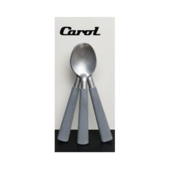 CUCHARA TE CAROL X3 MGO.TEXTURADO GRIS