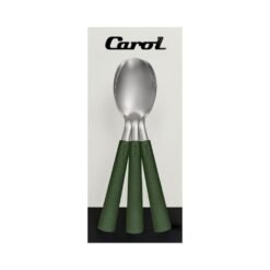CUCHARA TE CAROL X3 MGO.TEXTURADO VERDE
