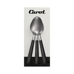 CUCHARA TE CAROL X3 MGO.TEXTURADO NEGRO