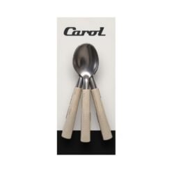 CUCHARA TE CAROL X3 MGO.TEXTURADO BEIGE