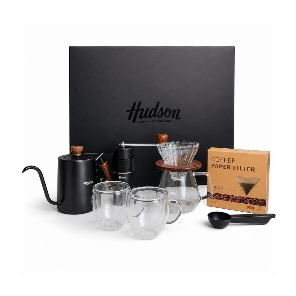 SET CAFE C/PAVA + 4 ACCESORIOS HUDSON