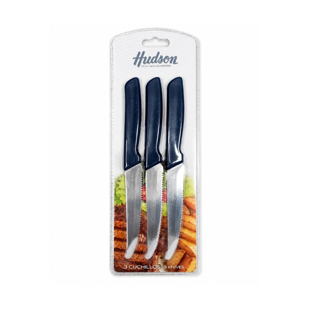 CUCHILLO BASIC X3 AZUL HUDSON