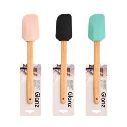 ESPATULA SILICONA 28C MANGO MADERA GLANZ 23481