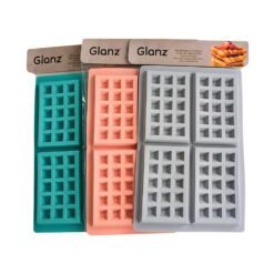 MOLDE P/WAFFLE SILICONA 28X18X2C GLANZ 23482