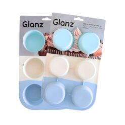 MOLDE P/MUFFIN X6 SILICONA TRICOLOR GLANZ 251142B