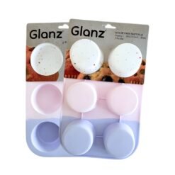 MOLDE P/MUFFIN X6 SILICONA MULTICOL.GLANZ 251143B
