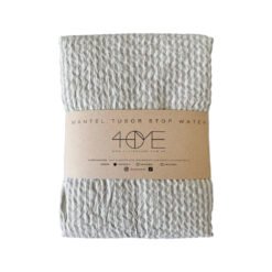 MANTEL TUSOR STOP WATER 1.40X2.50 MIL RAYAS GRIS