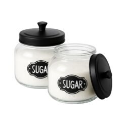 FRASCO TAPA METAL NEGRO MORET 1,6LT GLANZ