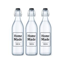 BOTELLA VID.DECORADA CON TAPA 1LT GLANZ