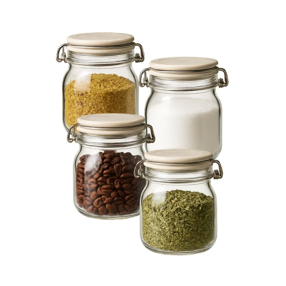 SET X4 FRASCO TAPA CERAMICA 120ML GLANZ