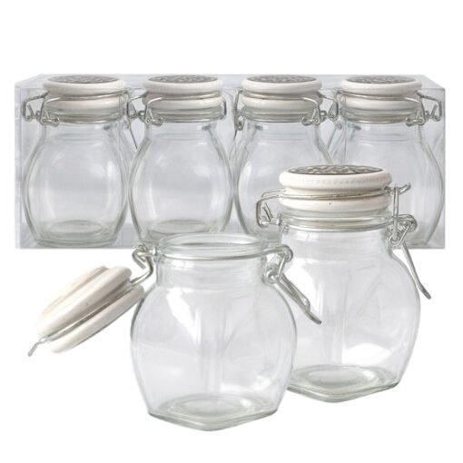 SET X4 FRASCO TAPA CERAMICA 120ML GLANZ